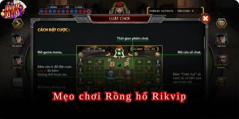 Cách thức tham gia và giành chiến thắng trong trò chơi Rồng hổ Rikvip