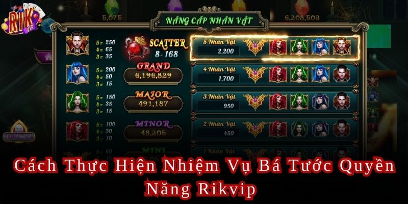 Tham gia nhiệm vụ Bá Tước Quyền Năng Rikvip thật đơn giản trong vài bước!